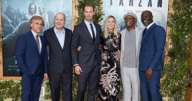 بالصور.. سكارسجارد ومارجوت روبى فى عرض "The Legend of Tarzan" بكاليفورنيا