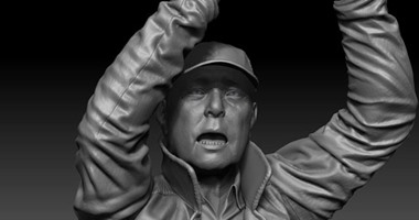 بالصور.. تصميم مبتكر  لتتر مسلسل "راس الغول" بطريقة "3d model"