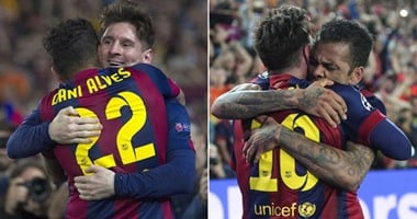 فيديو.. "حضن"  برشلوني بين ميسي والفيش قبل مواجهة البرازيل و الأرجنتين