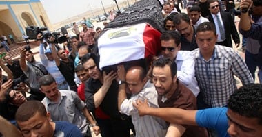 تشيع جثمان شهيد "دماص" بسيناء بمسقط رأسه وسط هتافات ضد الإخوان