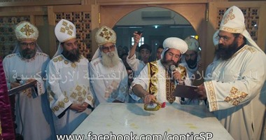 أسقف ميت غمر يدشن مذبح كنيسة الأنبا شنودة بدقادوس