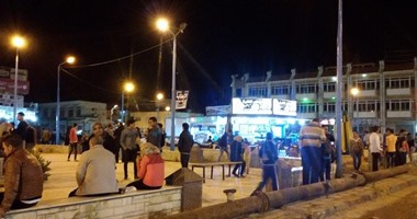 بالصور.. امتلاء مصيف بلطيم بالزائرين لقضاء أول ليالى عيد الفطر المبارك