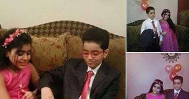 بالصور.. أصغر مخطوبين فى مصر.. العروسة 5 سنين والعريس ما شاء الله 8.. والدها بعد نشر صور الخطوبة على الفيس بوك: "سلمى" لـ"يوسف" ومش فاهم الناس كبرت الموضوع ليه.. وخال العريس: ده العادى فى بلدنا