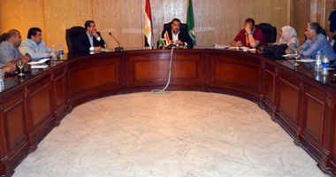 محافظ الفيوم يستعرض المشروعات الخدمية مع الجهاز التنفيذى بالمحافظة