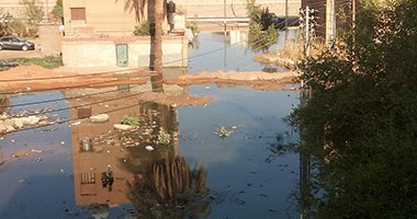 بالصور.. مياه الصرف تحاصر عمارات السد العالى وأعمدة الكهرباء بأسوان