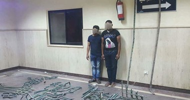 القبض على المتهمين بسرقة سور كوبرى فى المنيا