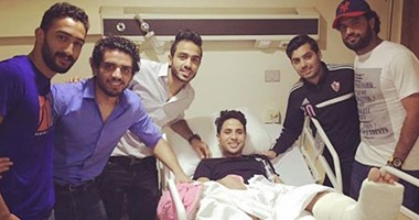 محمد إبراهيم مهاجم الزمالك يذبح عجلاً بعد شفائه