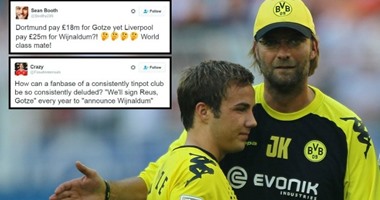جماهير مانشستر يونايتد تسخر من ليفربول بعد توقيع جوتزه لدورتموند