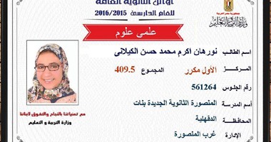 الأولى مكرر علمى علوم بالدقهلية: عندما اتصل الوزير ظننت أنها معاكسة