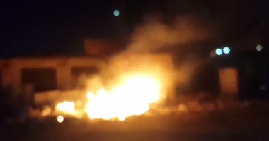 صحافة المواطن: نشوب حريق هائل بمقلب قمامة بجوار كابينة كهرباء فى الخصوص