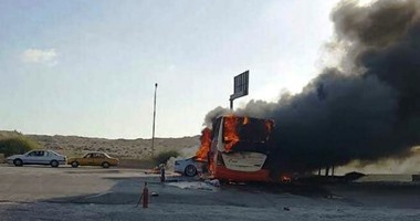 السيطرة على حريق شب داخل أتوبيس فى إمبابة