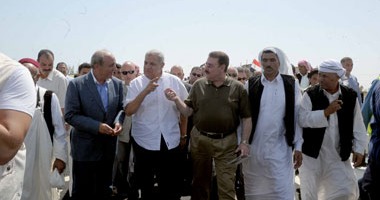 "محلب" ينهى جولته بالساحل الشمالى ويغادر مطروح عائدا إلى القاهرة