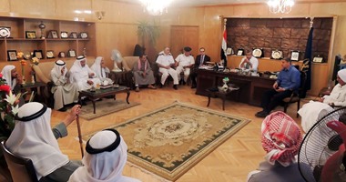 بالصور.. مدير أمن السويس يلتقى مشايخ القبائل العربية
