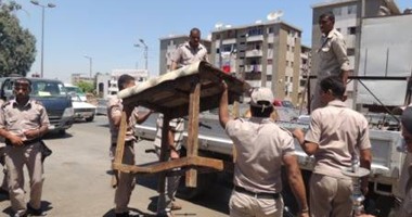 أمن الوادى الجديد يواصل جهوده لإزالة الإشغالات وإجلاء الباعة الجائلين