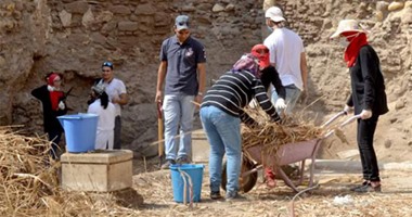 صحافة المواطن: طلاب "آثار القاهرة" ينظفون المتحف القبطى من الحشائش