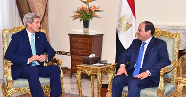 كيرى يسلم السيسى رسالة من أوباما لتعزيز التعاون ومواجهة التحديات المشتركة