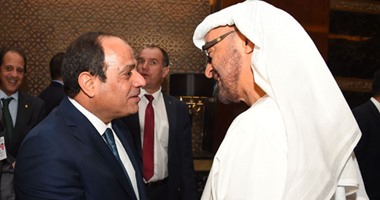 الرئيس السيسى يستقبل ولى عهد أبو ظبى بمقر إقامته فى موسكو