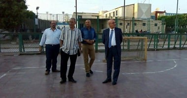 بالصور.. رئيس المصرى يتفقد حالة ملعب "الهوكى" قبل اجتماع المجلس