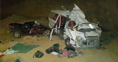 مصرع أستاذ جامعى وفلاح فى حادث تصادم بالفيوم