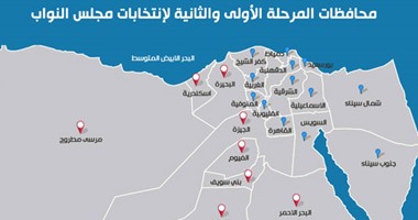 الآن.. تعرف على خريطة محافظات المرحلة الأولى والثانية لانتخابات البرلمان