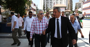 خالد عبد العزيز يفتتح حمام سباحة باسم "جلال إبراهيم" فى الزمالك