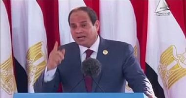 الرئيس بافتتاح القناة: نوفى بالوعد ونحيى أرواح الشهداء المضحين من أجل مصر
