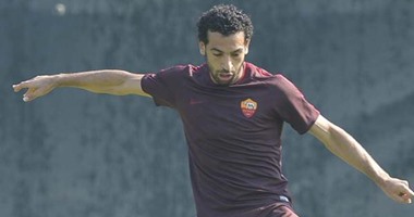 بالصور.. محمد صلاح يشارك فى تدريبات روما