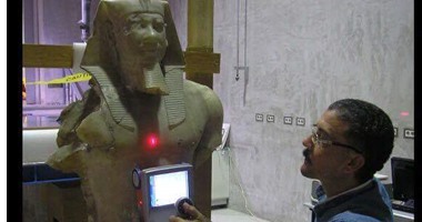 الملك منكاروع يخضع للفحص الرادارى بالمتحف الكبير