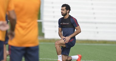 بالصور.. محمد صلاح يشارك فى مران روما الأخير بكندا