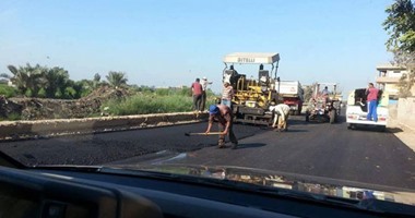 أهالى ديرب نجم بالشرقية يشكون عدم مطابقة طريق "برميكم – صافور" للمواصفات