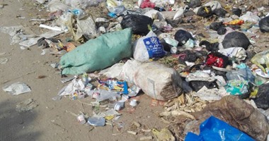 تراكم القمامة فى قرية كفر الحدادين بالقليوبية