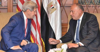 بدء لقاء وزير الخارجية مع نظيره الأمريكى