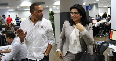 بالصور.. الإعلامية منى الشاذلى تزور المقر الجديد لـ"اليوم السابع"