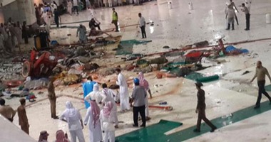 مصرع وإصابة العشرات فى حادث سقوط رافعة بالحرم المكى بسبب العواصف