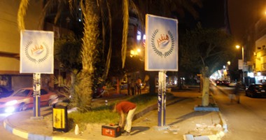 لافتات دعائية مبكرة لمرشحى مجلس النواب بالإسماعيلية