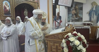 بالصور.. البابا تواضروس يدشن مذبح كنيسة مارمينا فى السويد