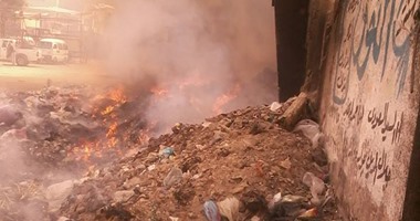 نشوب حريق فى مقلب قمامة بمنزل حسن البنا بالبحيرة