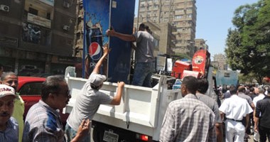حملة أمنية لإزالة التعديات والإشغالات بميادين وشوارع الجيزة