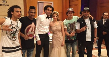بالصور.. نجوم الفن فى زفاف على ربيع.. و"المدفعجية" يحييون الحفل