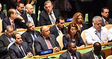 الرئيس السيسى يستعد لإلقاء كلمته فى الجمعية العامة للأمم المتحدة