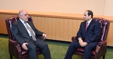 رئيس وزراء العراق يطلع السيسى على تطورات استعادة مدينة الموصل من "داعش"