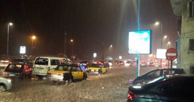 تجدد هطول الأمطار على مناطق شمال سيناء الساحلية