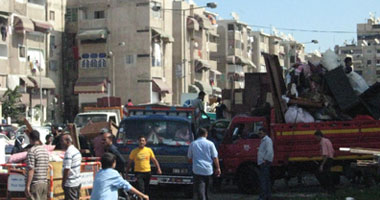 إخلاء عقار ببورسعيد بعد سقوط شرفاته