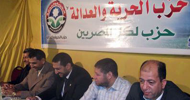 مؤتمر جماهيرى لـ"الحرية والعدالة" بالفيوم داخل قرية شدموه
