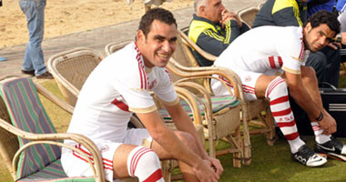 تدريبات منفردة لعيد عبد الملك وعبد الشافى وإبراهيم وجنش فى الزمالك