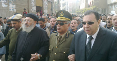 جنازة عسكرية مهيبة لشهيد شرطة عين شمس بمسقط رأسه