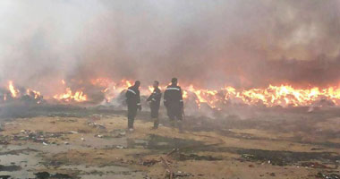 السيطرة على حريق بمزرعة مواشى بالعبور