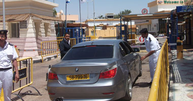 منفذ طابا البرى يستقبل 1104 سائحين إسرائيليين اليوم