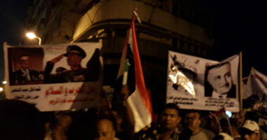 فرحة الجماهير فى ميدان التحرير بعد بيان السيسى 