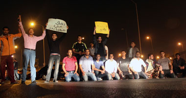 قطع الطريق الدولى القنطرة العريش